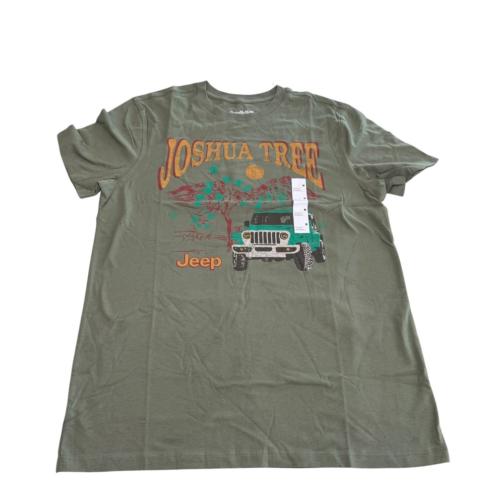 Goodfellow & Co Jeep Joshua Tree Graphic T-Shirt Mens Medium‎ Olive Green NEW
